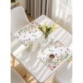 thumbnail image 5 of Pink Spring Floral Placemats Set of 4, Watercolor Botanical Wildflowers Placemats for Dining Table, Place Mats for Kitchen Tabletop, Waterproof Wipeable Dining Table Mats Set, 5 of 9