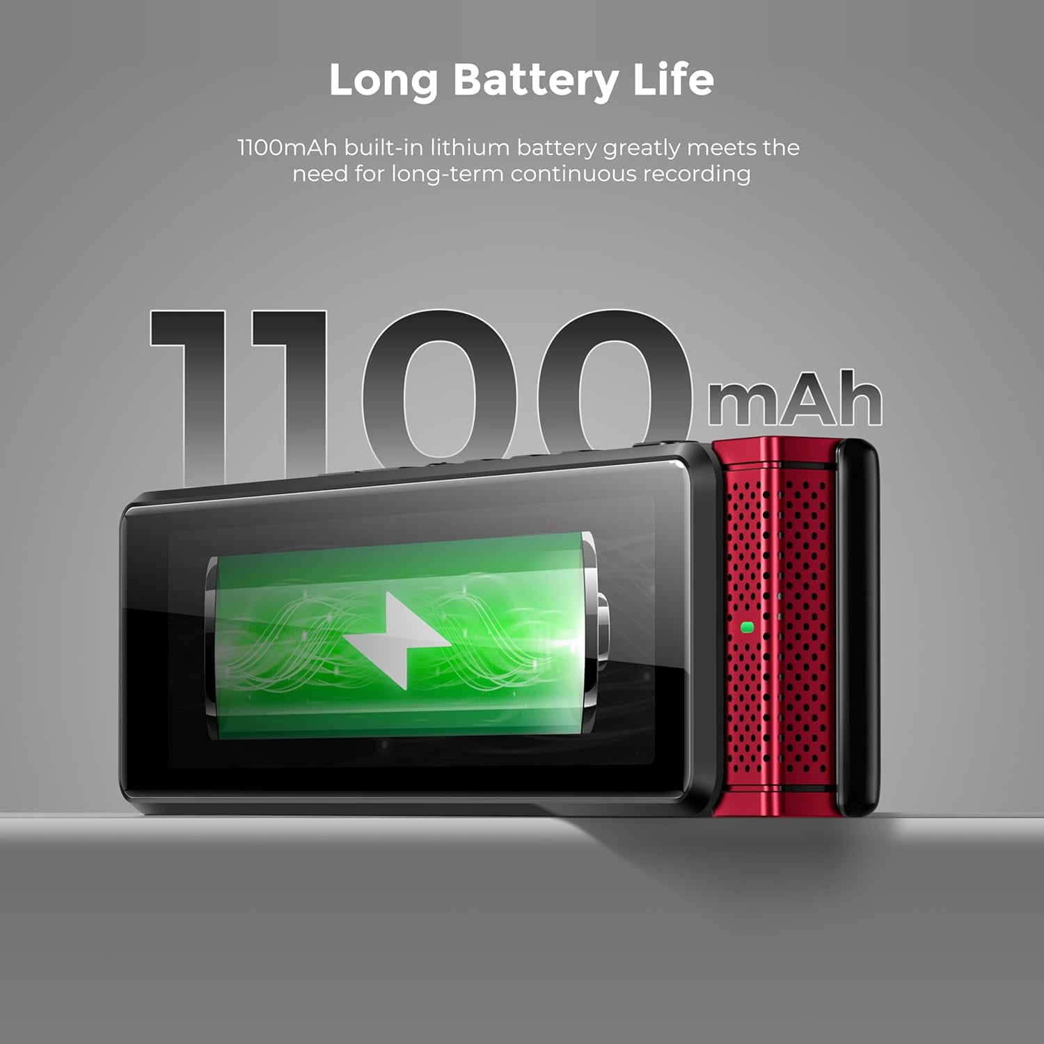 136GB Digital Voice Recorder with Playback, Innioasis R1 Full Touchscreen Voice Recorder with AI Intelligent Transcription and Bluetooth, Voice Activated Sound Audio Recorder Device with Mic (Red)