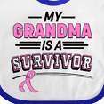 thumbnail image 4 of Inktastic My Grandma is a Survivor Breast Cancer Awareness Boys or Girls Baby Bib, 4 of 4