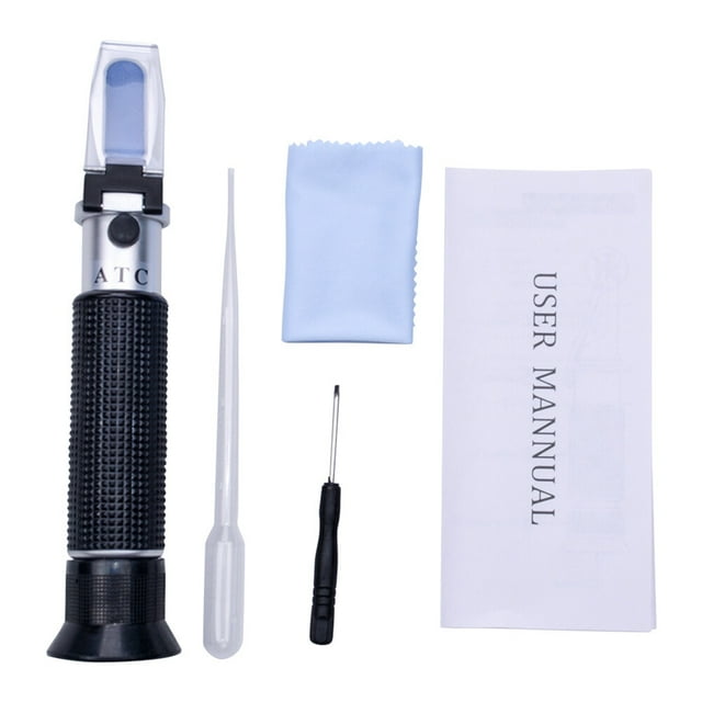 Amdohai Handheld Alcohols Refractometer Alcohols Wine Volume Percent Measurement with Automatic Temperature Compensation (ATC) Ranging 0-80% v/v.