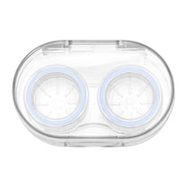 Unique Bargains 1 Set Contact Lens Case Integrated Oval Lens Storage Case Purple