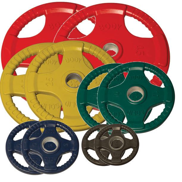 Body Solid ORCT175 Urethane Olympic Grip Weight Plate Set, 175 lbs