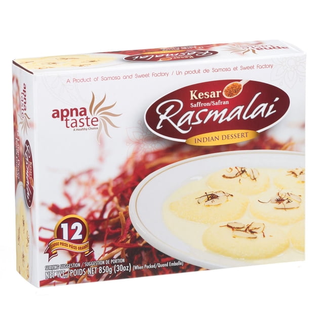 Apna Taste Kesar Rasmalai, 850 g