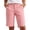 Pink, variant on Bloomae Womens Bermuda Shorts with Pockets Knee Length Casual Summer Beach Vacation Short Capris Lightweight High Waist Workwear Chino Hiking Shorts