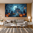 thumbnail image 5 of Gothic Design Halloween Banner with Scary Pumpkins Spooky Castle Backdrop Dark Atmosphere for Halloween Party Decoration, 5 of 5