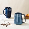 thumbnail image 5 of ThrottleT-21 oz Large Ceramic Coffee mugs, Extra Large Tea and Coffee Cups, Large Handle Design, Big Coffee Mug for Office and Home, Microwave and Diahwasher Safe. (21 oz star blue), 5 of 10