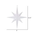 thumbnail image 2 of Vickerman M167511 15.75 Po. Ornement Étoile Pailletée Blanche Bethlehem, 2 of 2