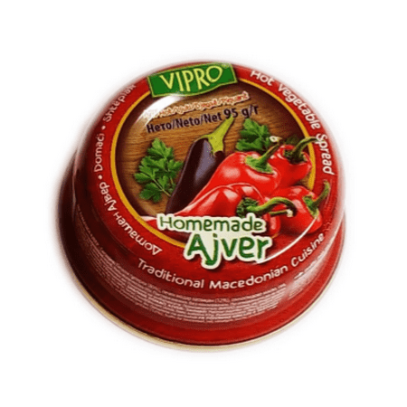 Homemade Ajvar HOT (Vipro) 95g can (Best Homemade Hot Sauce)