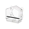 thumbnail image 2 of Rewenti Transparent Triangular House Acrylic Bird Feeder Clear Window Pet Bird Feeding Station, 2 of 5