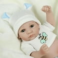 thumbnail image 2 of Muñeca Reborn realista de 10 pulgadas, juguete de cuerpo suave hecho a mano realista, bebé renacido Abanopi Muñecas Bebe, 2 of 7