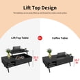 thumbnail image 5 of PayLessHere Minimalist Lift Top Rectangular Wood Coffee Table, Black, 5 of 8
