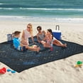 thumbnail image 5 of Extra Large Picnic Beach Blanket Waterproof Sand Proof Portable Outdoor Mat Star Constellation 60x80, 5 of 9