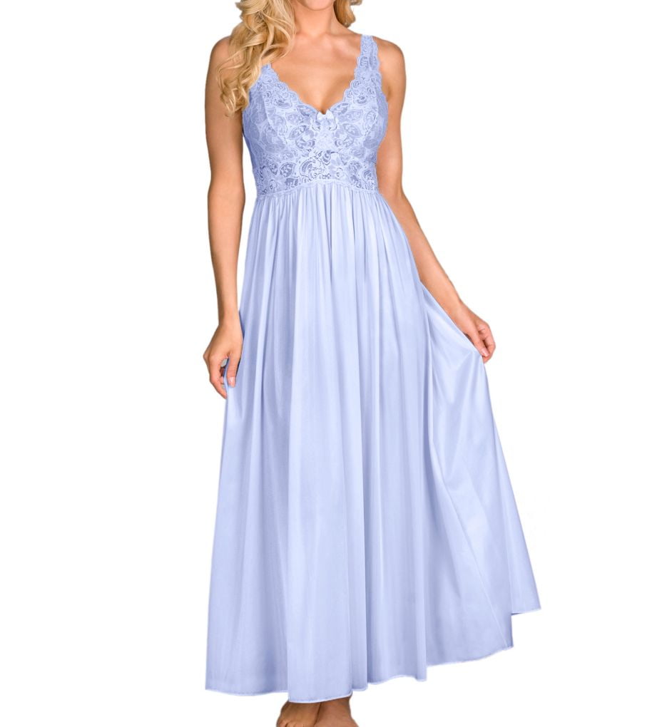 Women's Shadowline 31737 Silhouette 53 Inch Gown (Peri Frost S ...