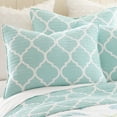 thumbnail image 3 of Levtex Home - Del Ray Quilt Set - Twin Quilt and One Standard Sham - Coastal Trellis - Light Blue White Green - Quilt (68x86in.) and Sham (20x26in.) - Reversible - Cotton, 3 of 5
