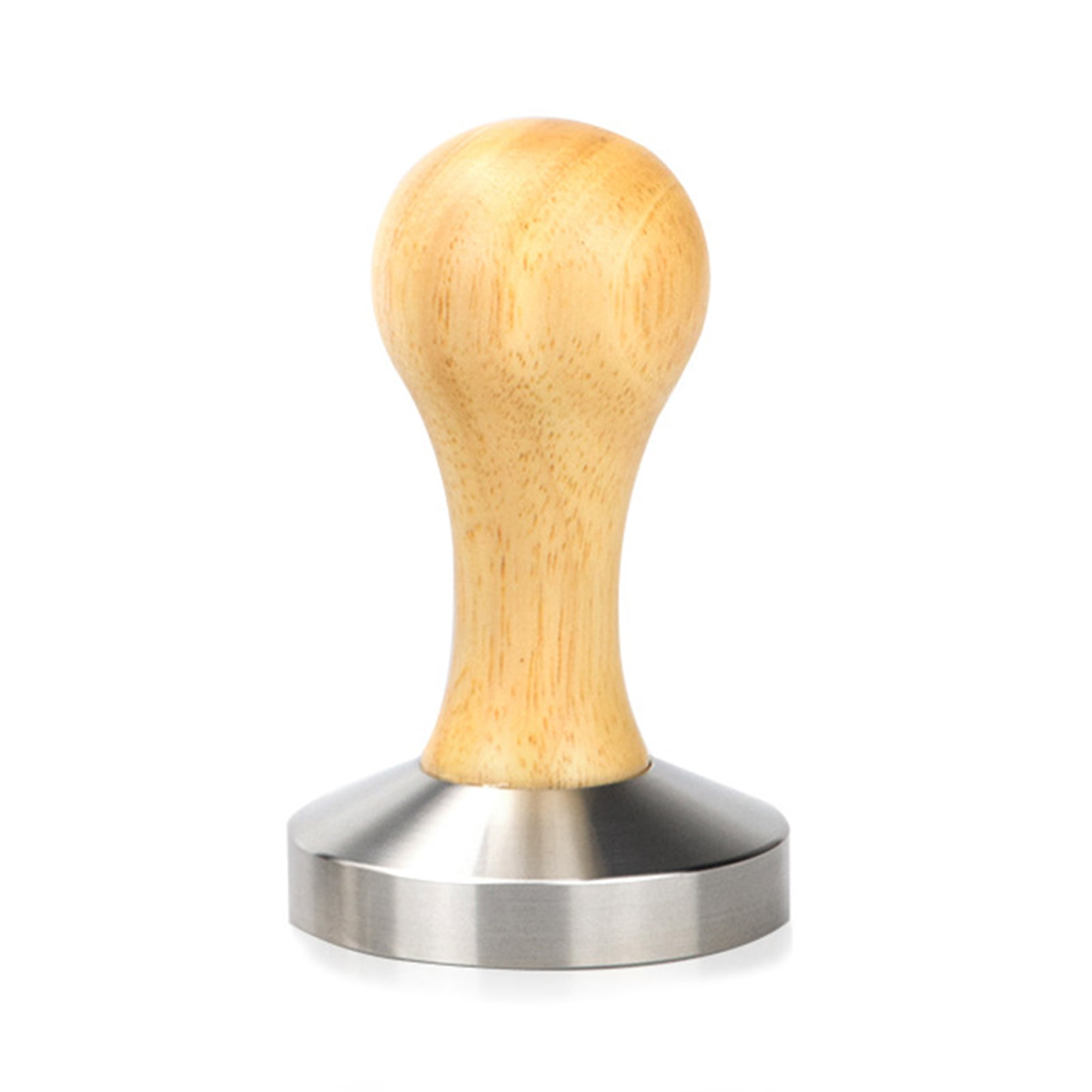 Details about   STAINLESS STEEL TAMPER PRESS 57mm BASE WOODEN HANDLE COFFEE MAKER MACHINE 