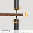 thumbnail image 4 of HOOBRO Bakers Rack with Power Outlet, Microwave Stand with 5 S-Shaped Hooks, Coffee Bar, Kitchen Storage Shelf, for Kitchen, Living Room, Rustic Brown and Black BF07UHB01, 4 of 10