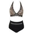 thumbnail image 4 of Gibobby Traje de Baño Sexy Bikini Bikini de cintura alta para mujer, bañadores sexys de dos piezas con realce, traje de baño Vintage, conjunto de Bikini (Caqui,M), 4 of 5
