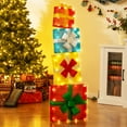 thumbnail image 4 of Gymax 4 FT Stackable Holiday Present Boxes w/ LEDs & Bows for Indoor Outdoor Home Multicolor, 4 of 10