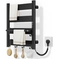 thumbnail image 1 of Heated Towel Rack Wall Mount, 4-Bar Towel Warmer for Bathroom, Fast PTC Heating, Programmable Timer, Adjustable Temperature, Matte Black, 1 of 8