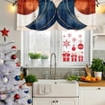 thumbnail image 5 of Navy Blue Burnt Orange Curtain Valances for Windows, Kitchen Valance Window Treatments Panel 2 Pack, Modern Boho Art Geometric Rod Pocket Short Curtains for Bathroom Bedroom 54 x 18 Inch, 5 of 8