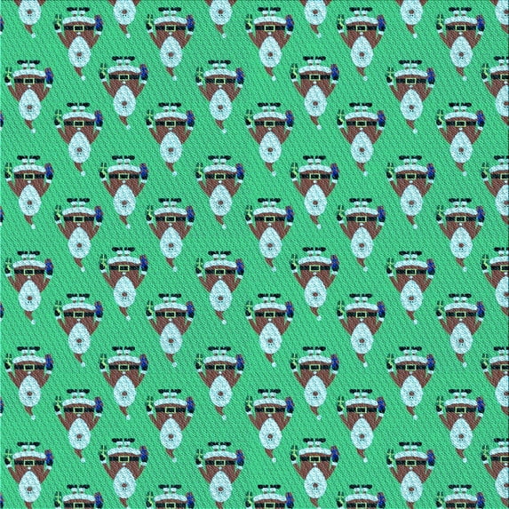 Ahgly Company Machine Washable Indoor Square Transitional Medium Spring Green Area Rugs, 8' Square