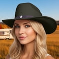 thumbnail image 1 of Western Style Cowboy Hat with Star for Unisex Adults Classic Riding Cap Casual Everyday Wear Build Suitable for All Seasons, 1 of 3