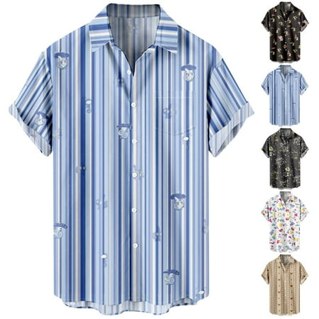 

Adult Kids Anime Collared Button Down Tees 3D Printed Polyester Bowling Shirts Up to 8XL