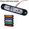 thumbnail image 3 of 4pcs 12V-24V Front Marking 27 LED Trailer, Rear Led Marker Trailer Parking Turn Signals for Truck Bus Boat RV Trucks SUV UTV, 3 of 5