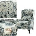 thumbnail image 6 of Vintage Floral Wingback Manual Push Back Recliner Chair Set of 2 for Living Room GREENGUARD Certified Floral, 6 of 8