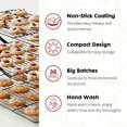 thumbnail image 3 of Cooling Racks, Stainless Steel Non-stick Baking Racks And Oven Safe Wire Cool Racks For Cookies, Cakes And Baking,3-tier,foldable, 3 of 5
