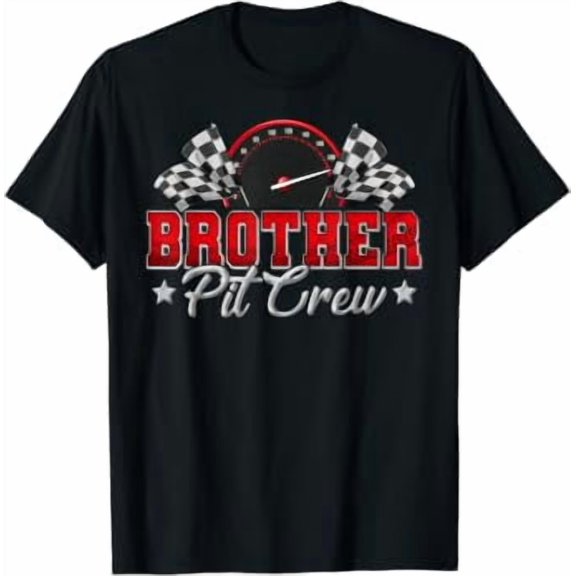 Birthday Pit Crew Race Car Racing Brother Family Party Gift Celebration T-Shirt, Size S-5XL