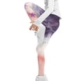 thumbnail image 4 of COEQINE Tie-dye Star Orange Violet Girls's Sport Legging Casual Buttery Soft Athletic Pants Stretchy High Waist Pants, for 12-13 Years Kids Girls, 4 of 7
