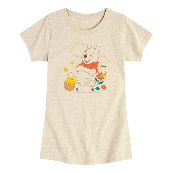 Winnie the Pooh - Honey Bees - Toddler Girls Fitted Short Sleeve T-Shirt