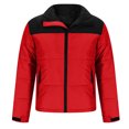 thumbnail image 4 of Pejock Men's Winter Down Jacket - Warm Insulated Patchwork Stand Collar Coat, Long Sleeve Zipper Closure Polyester Outerwear for Casual Daily Outdoor Wear, 4 of 6
