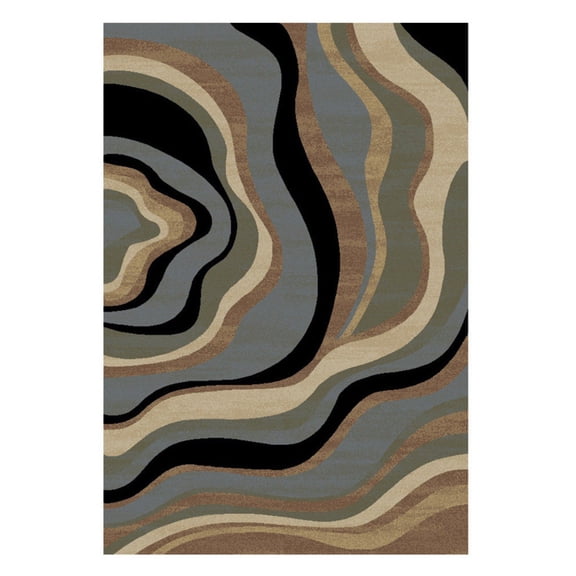 Well Woven Barclay Nirvana Waves Modern Geometric Multi Blue 2'3" x 3'11" Area Rug