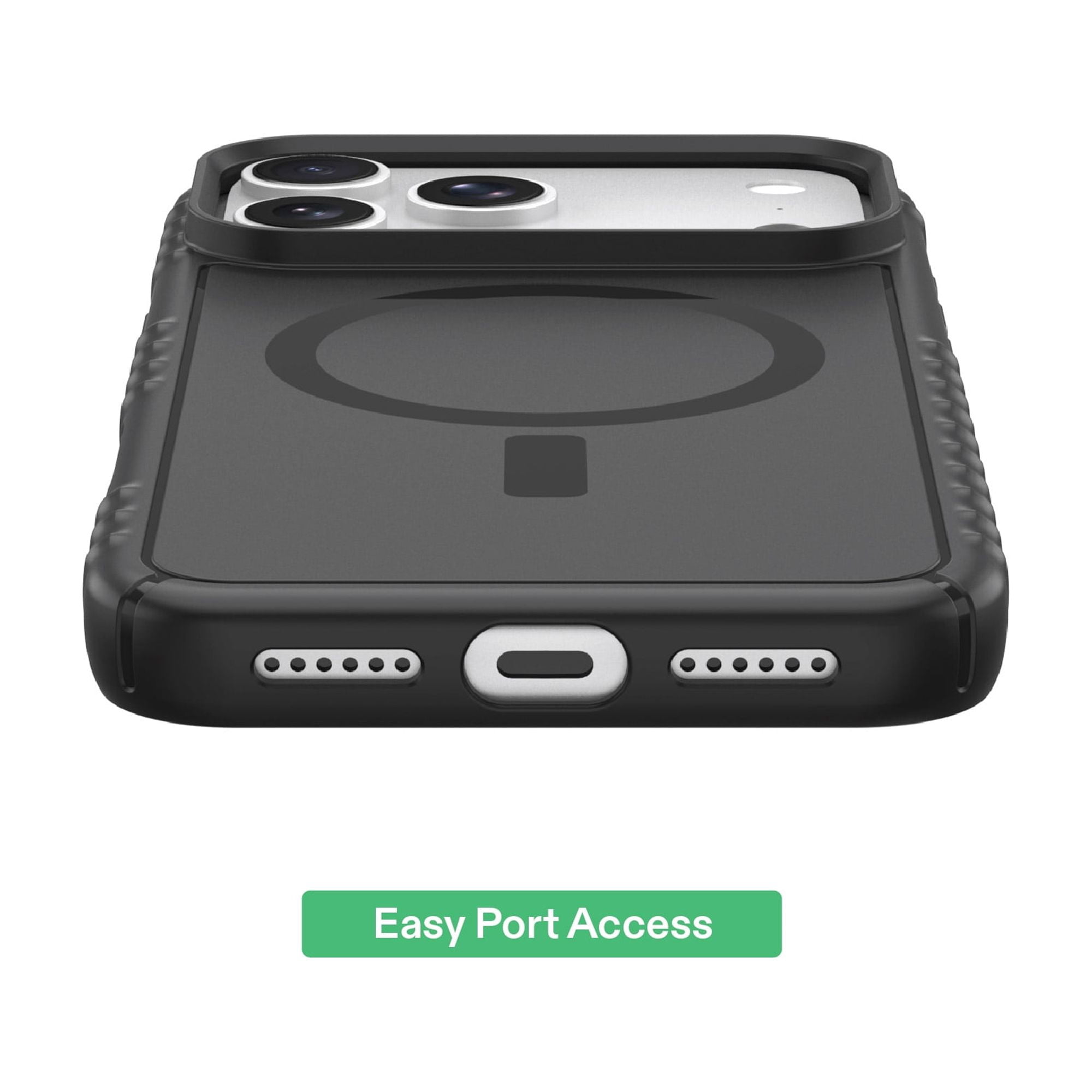 onn Protective Gel Phone Case for iPhone 18 Pro / 17 Pro, MagSafe Compatible - Black