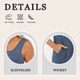 thumbnail image 5 of SWQZVT Rompers for Women Summer Clothes Sleeveless Jumpsuits Crew Neck Trendy Tank Shorts with Pockets Outfit Set Blue L, 5 of 6