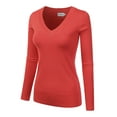 thumbnail image 2 of JJ Perfection Women's Long Sleeve V-Neck Pullover Sweater with Plus Size, 2 of 3