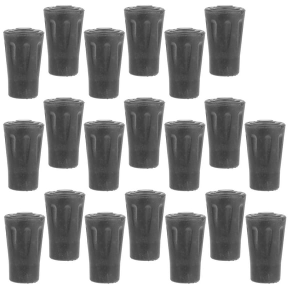 LABSERRON 20Pcs Rubber Trekking Poles Tips Replacement for Hiking Accessories Round Head 1.57X0.98X0.79in