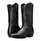 thumbnail image 1 of Qarigey Pies de PU, botas de vaquero occidentales resistentes al agua, acogedoras y secas, zapatos de cuero con patrón bordado para hombres, Calzado negro, 1 of 6