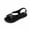 Black, variant on Womens Samdals Women's Casual Versatile Stylish Round Toe Summer Style Sandals Solid Color Toe Buckle Flat Sandals,Coffee,41