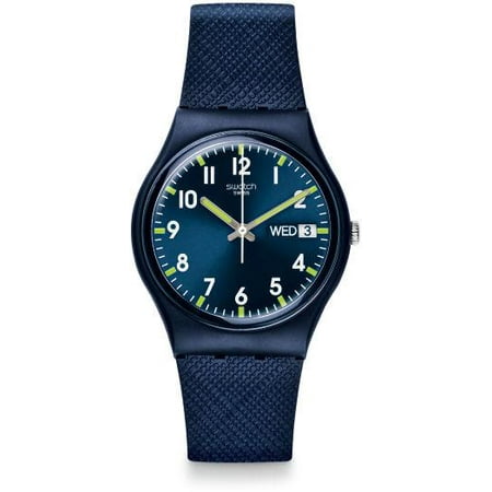 Swatch Originals Sir Blue Blue Dial Silicone Strap Unisex Watch...