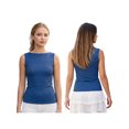 thumbnail image 2 of LMLYSoH Women's Striped Sleeveless Tops Boat Neck Slim Fit Summer Tanks Casual Horizontal Stripe Vest, 2 of 9