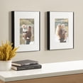 thumbnail image 2 of DesignOvation Slimline 8" X 10" Matted to 5" X 7" Black Picture Frame, Set of 2, 2 of 10