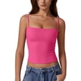 thumbnail image 1 of Camiseta sin mangas QINSEN Basic Spaghetti con doble forro para mujer, 1 of 5