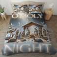 thumbnail image 2 of Lotusprinthandmade The Birth Of Jesus Bedding Set (Made in Vietnam) (78x88), Christian-Themed Bed Set, Faith-Inspired Bedding Set, 2 of 5