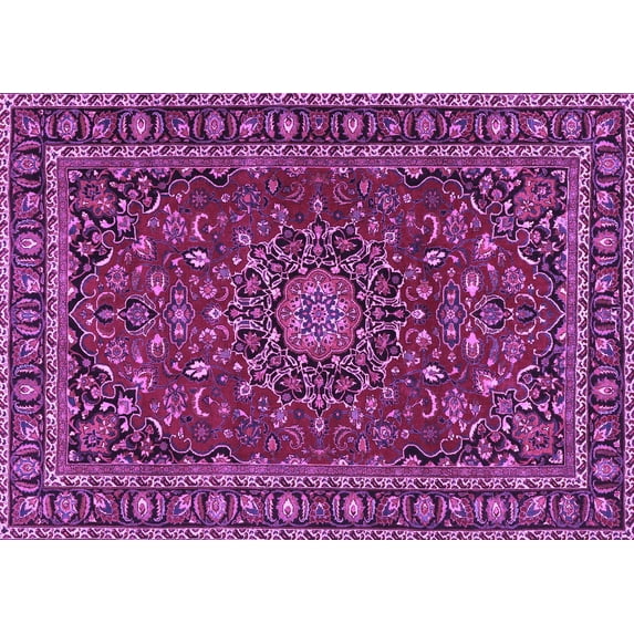 Ahgly Company Indoor Rectangle Persian Purple Traditional Area Rugs, 7' x 10'