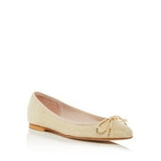 PAUL MAYER Womens Gold Padded Glitter Lanai Almond Toe Slip On Leather Dress Ballet Flats 8.5 B