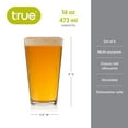 thumbnail image 4 of True Pint Glasses, Beer Glasses for IPA, Pale Ale, Pilsner, 16 oz, Set of 6, 4 of 10
