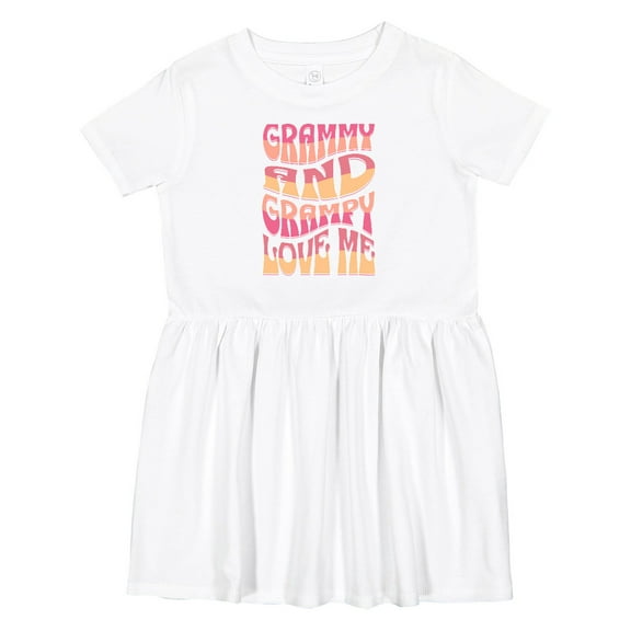 Inktastic Grammy and Grampy Love Me Granddaughter Girls Toddler Dress
